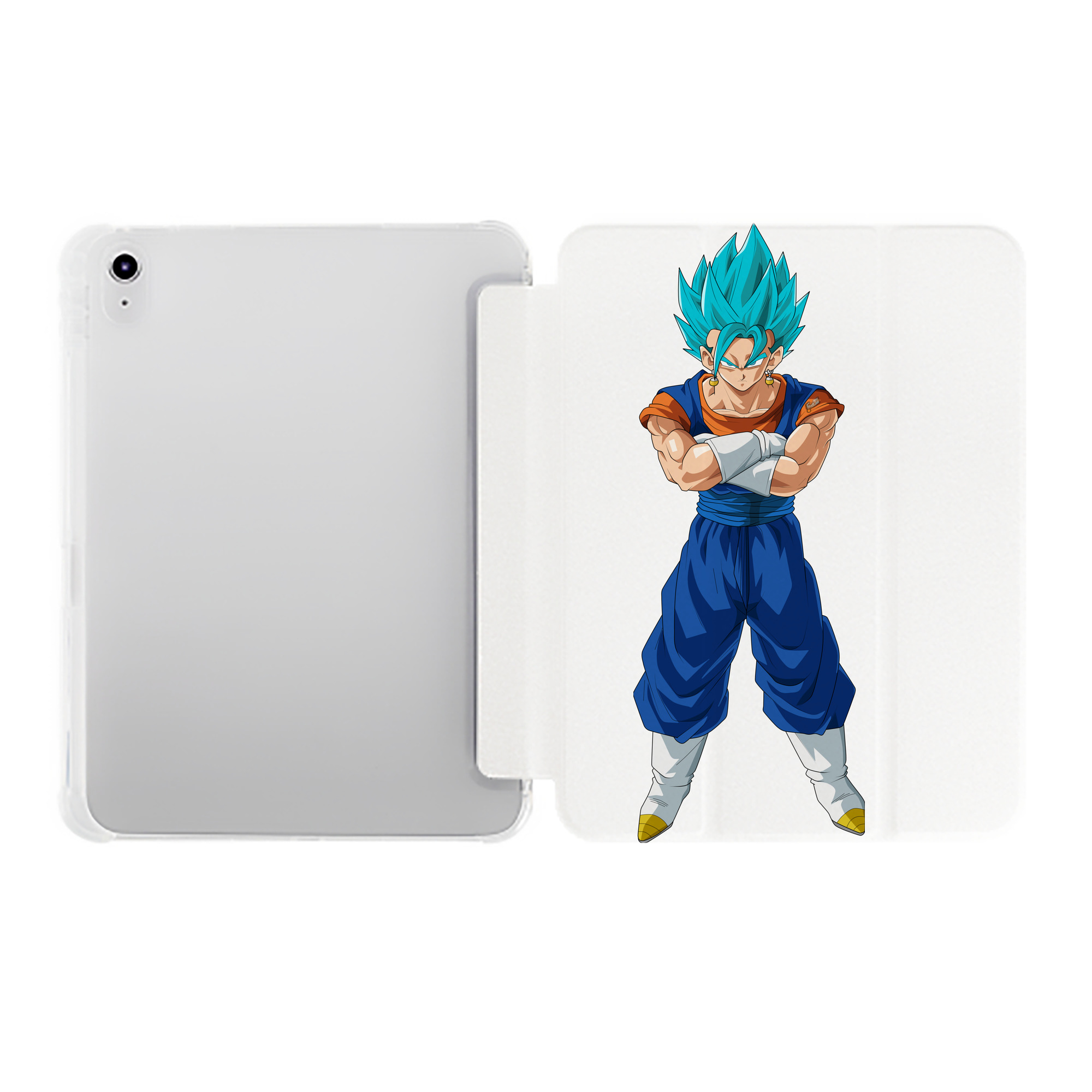 （画像用） ドラゴンボール ベジット DRAGON BALL Vegetto IPad ケース ペン収納付き 三つ折りスタンド PUレザー×シリコン 対応機種9.5/10.5/10.9インチ